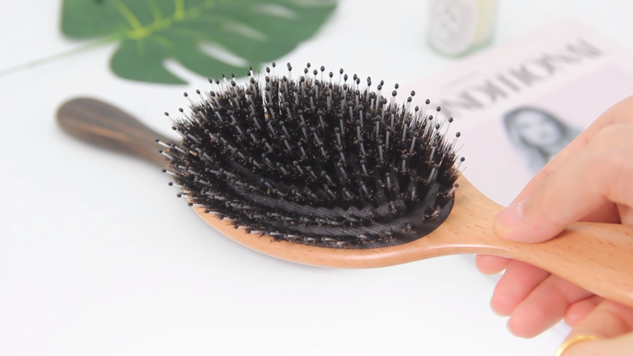 hot air brush for fine hair styling demonstration