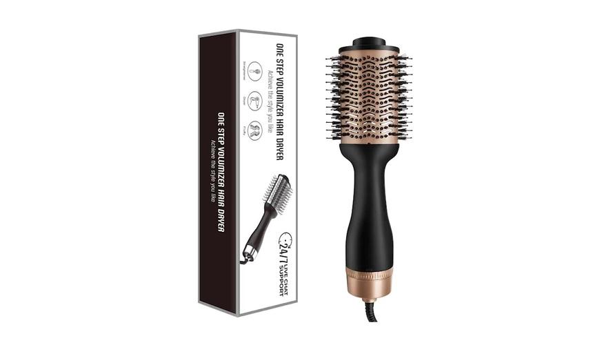 Professional hairstylist using hot air brush vs blow dryer