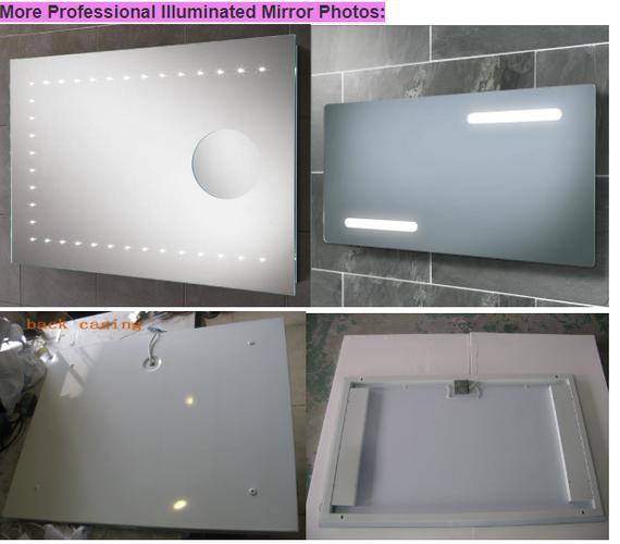 lighted bathroom mirror