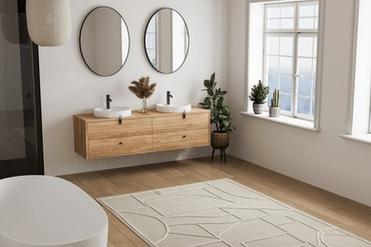 large bathroom mirror