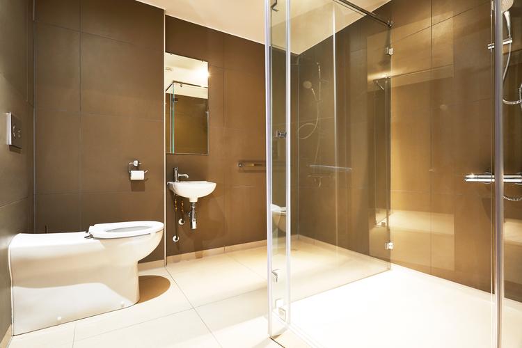 bathroom mirror with shelf