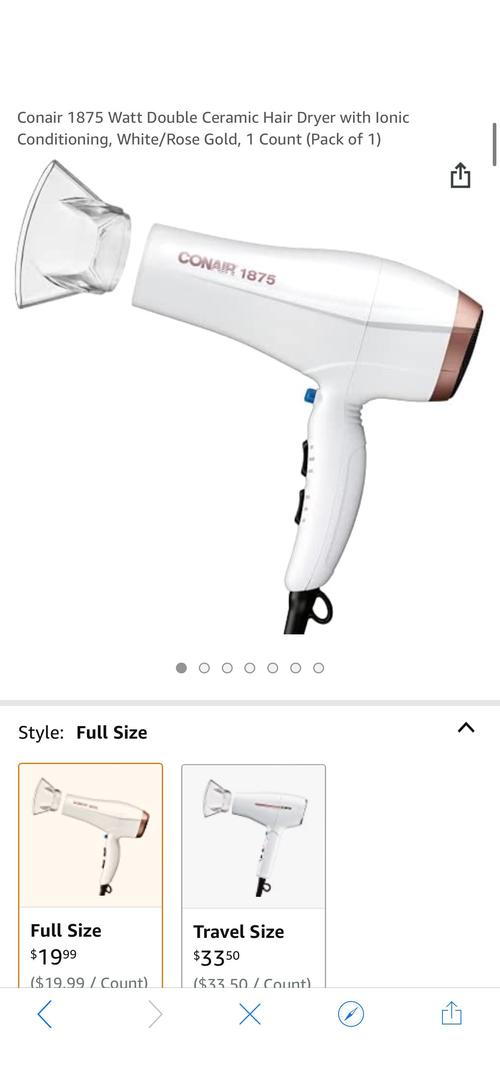 Professional hair dryer for fine hair with ionic technology