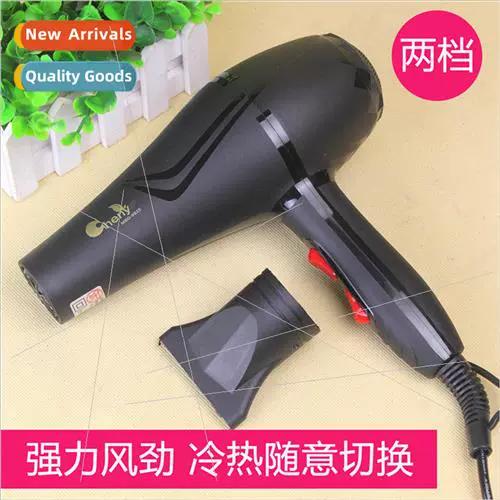 Stylist using professional hair dryer in salon