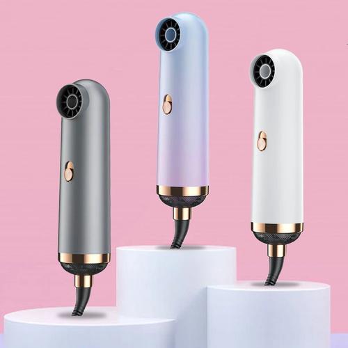 Professional using hair dryer for frizzy hair