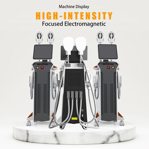 EMS ab stimulator showing muscle activation