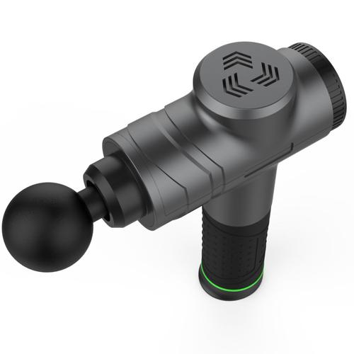 Professional using handheld body massager in physical therapy