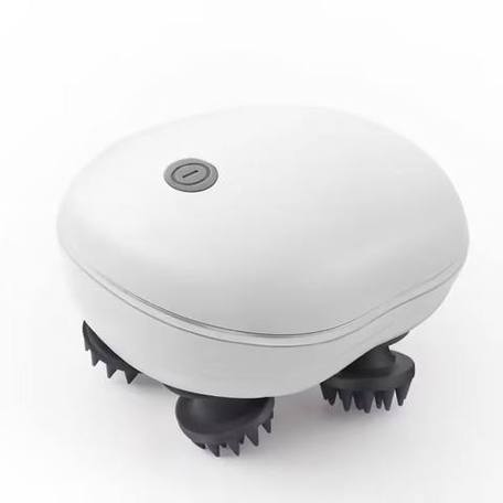 portable head massager demonstration in office setting