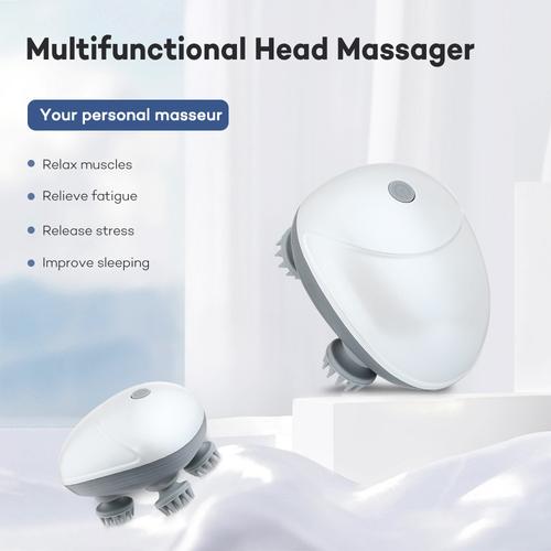 Ergonomic scalp massager for deep relaxation and improved circulation