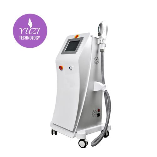Professional using radiofrequency machine for hair removal in clinic setting