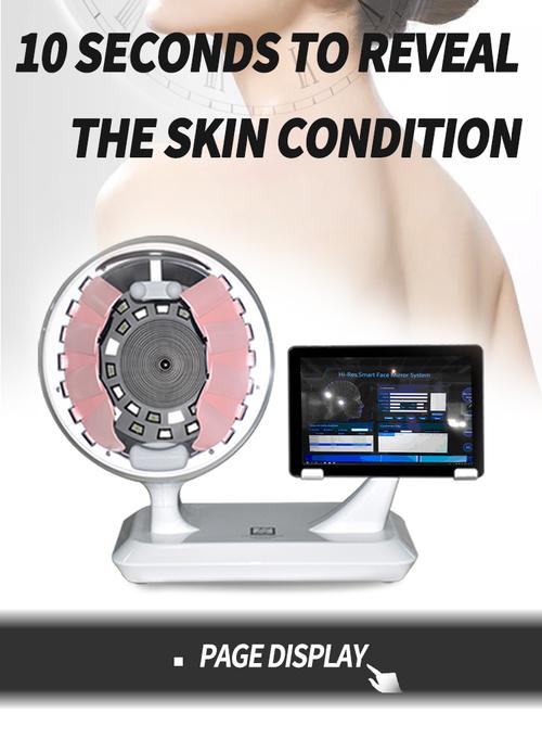 Professional skin analyzer machine with diagnostic interface