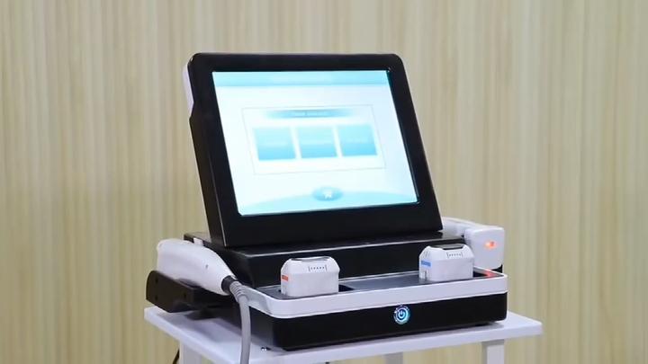 Professional HIFU treatment demonstration in clinic setting