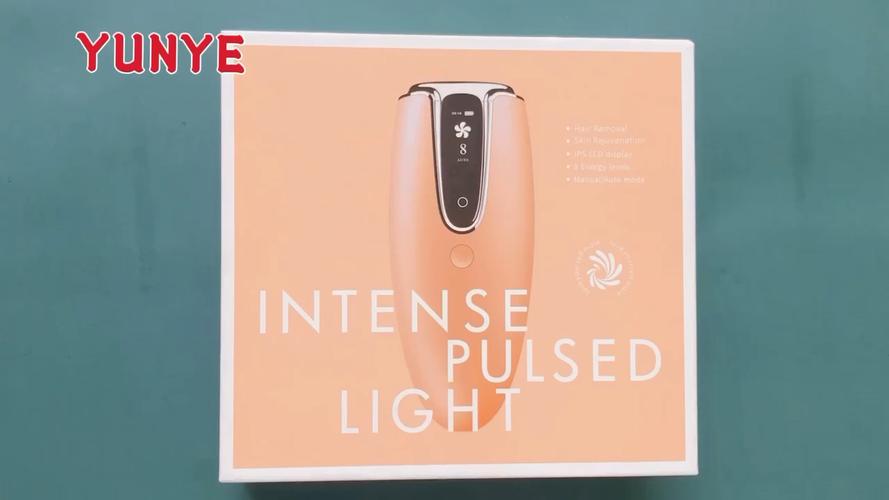 Woman using at home IPL hair removal device