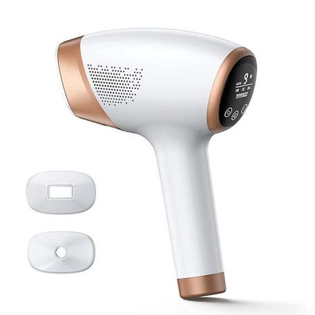 IPL hair removal demonstration on legs