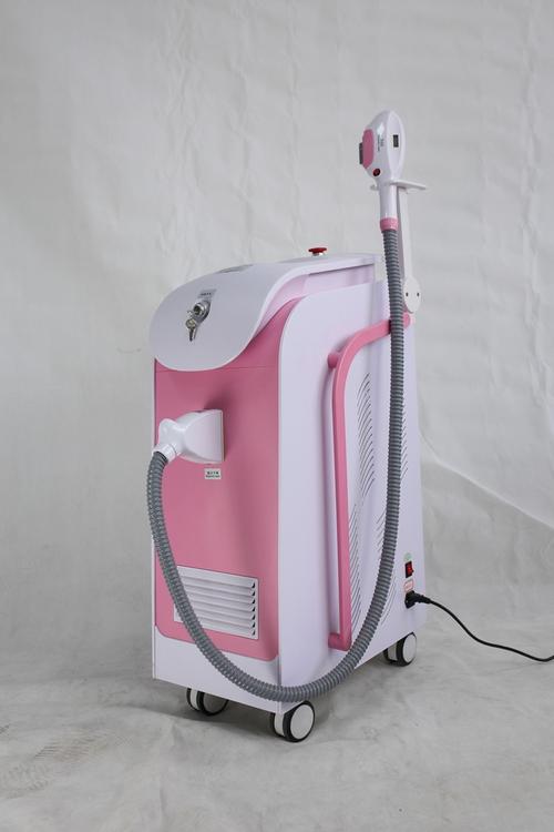 Professional using IPL hair removal painless device