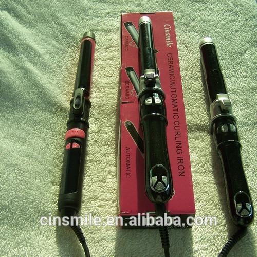 Professional hair crimper in salon use