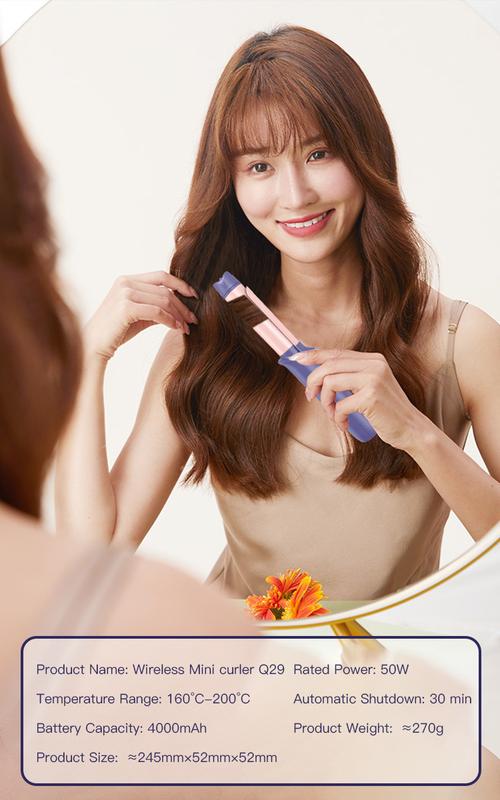 Professional using hair waver in salon