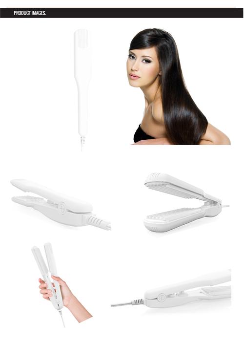 Professional hairstylist using hair waver in salon