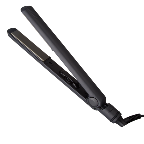 Compact dual voltage mini straightener with temperature display and swivel cord