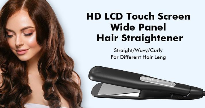 Mini straightener styling curly hair