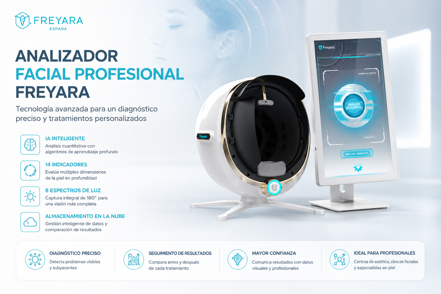 Analizador facial profesional Freyara