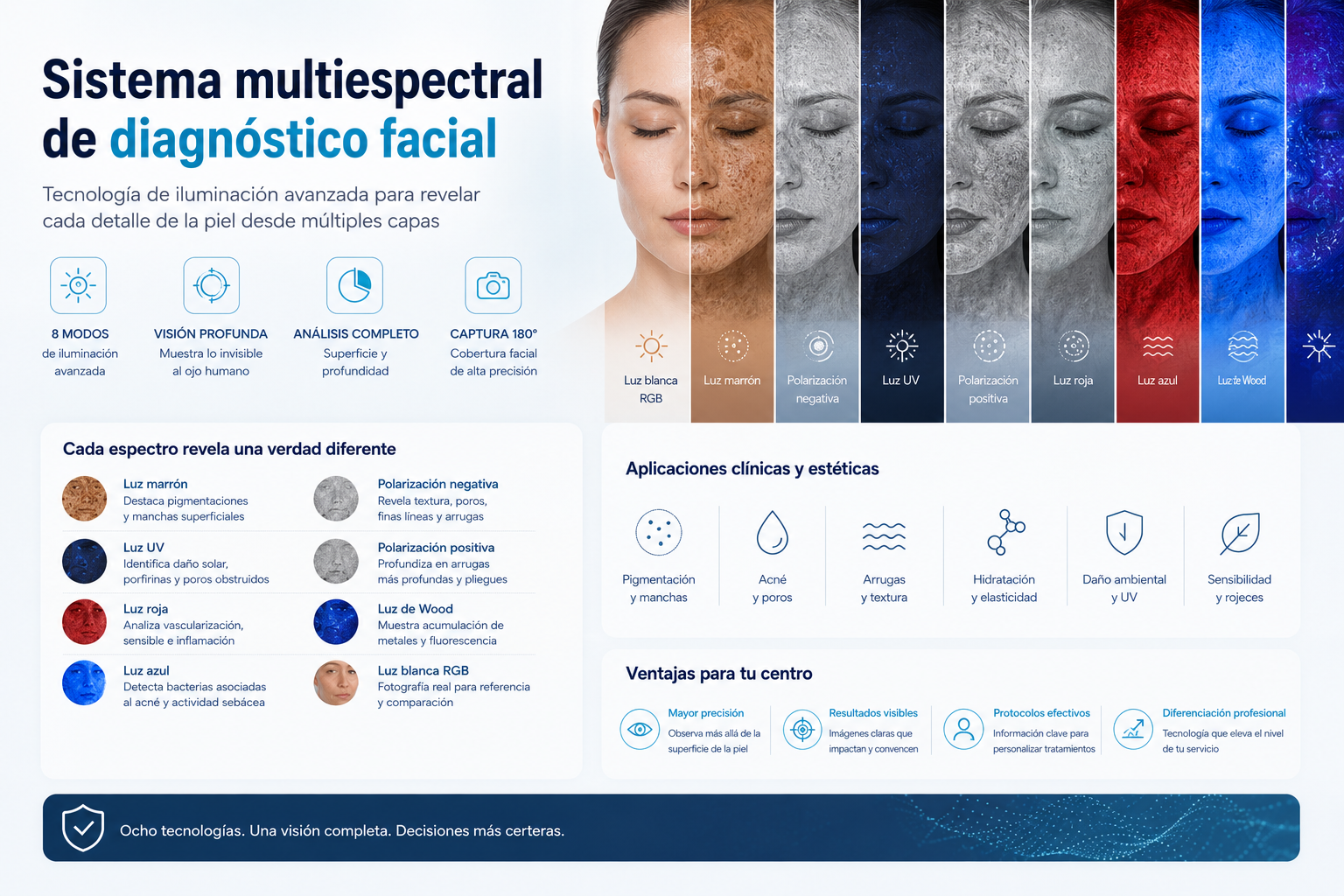 Sistema multiespectral de diagnóstico facial