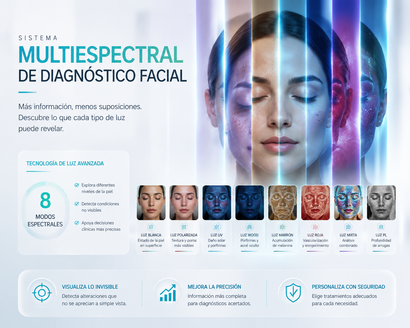 Sistema multiespectral de diagnóstico facial